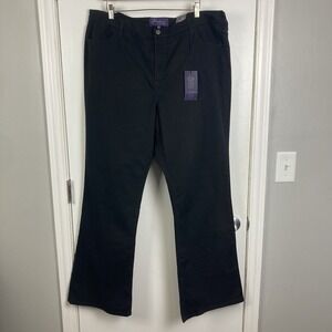 NYDJ Black Bootleg Jeans Lift Tuck Plus Size 20W Not Your Daughters Jeans USA